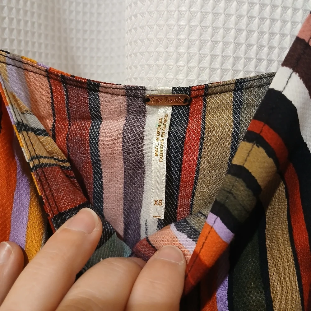 Free People Ruby Multi-colored Tunic Top XS - Picture 6 of 7
